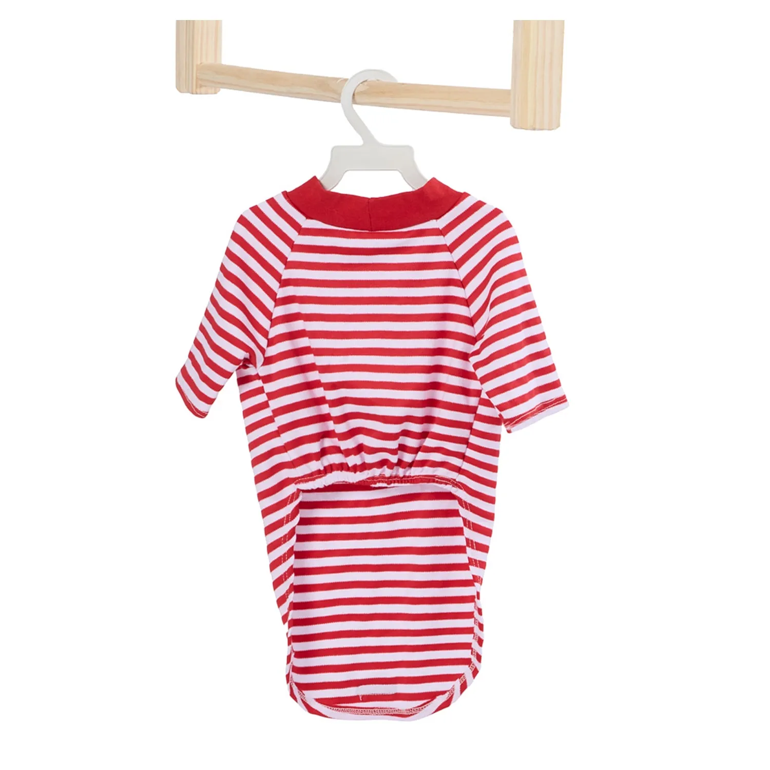 Blusa Listra Com Manga Vermelho Fábrica Pet
